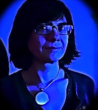 Catherine Malabou in Blue